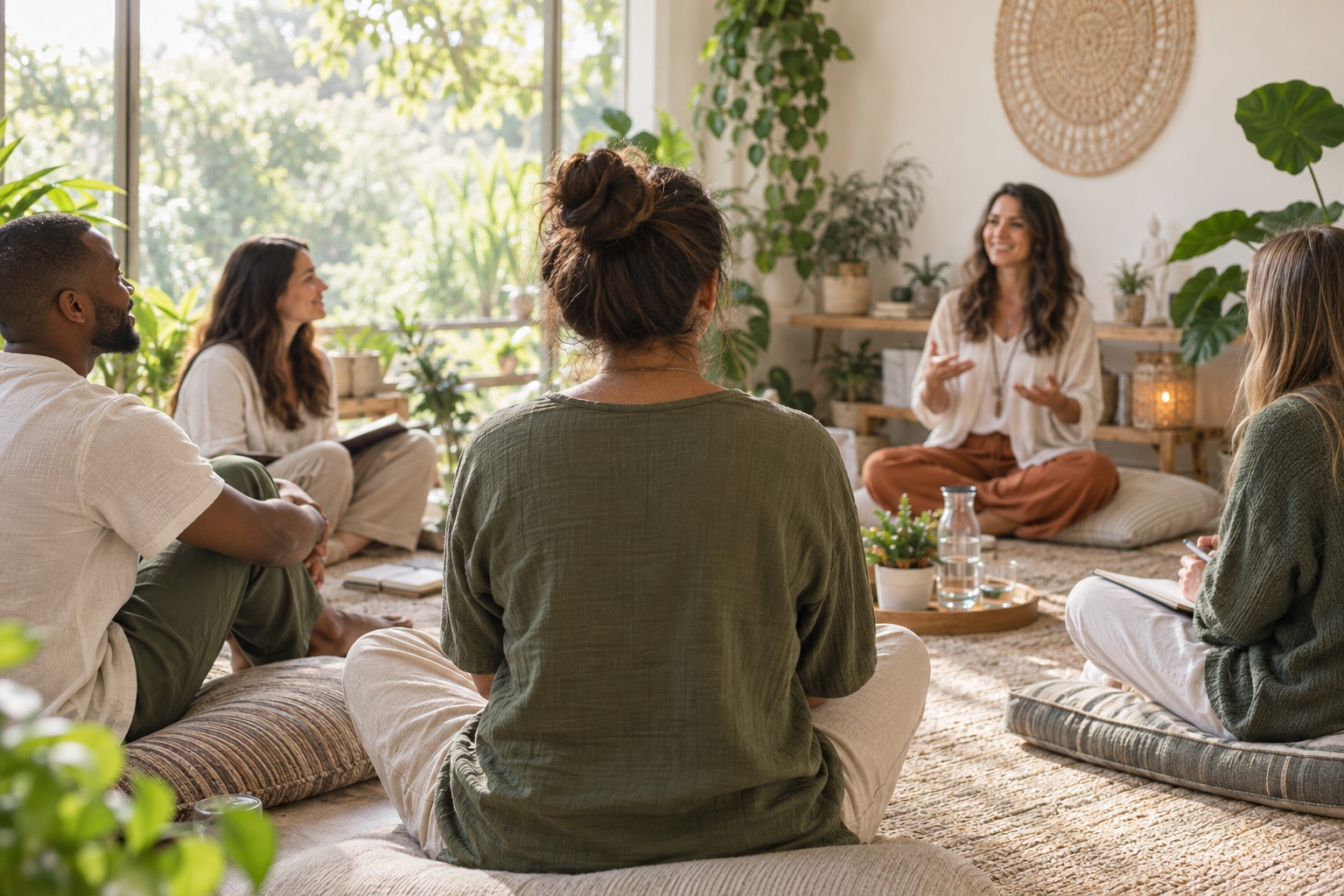 People learning together at a WellSense wellness workshop
